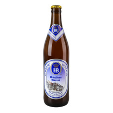 Пиво 0.5л 5.1% світле нефільтроване солодове пастеризоване Munchner Weisse Hofbrau Munchen пл