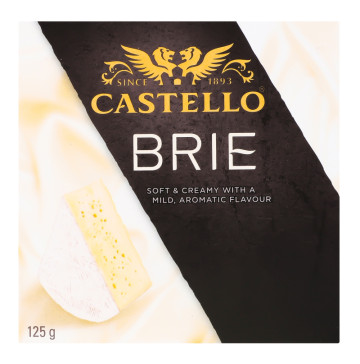 Сир 50% з білою пліснявою Brie Castello к/у 125г