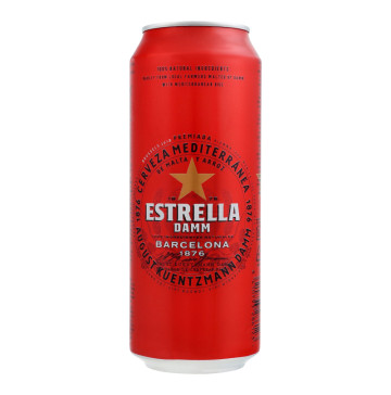 Пиво 0.5л 4.6% світле фільтроване солодове пастеризоване Barselona Estrella Damm з/б