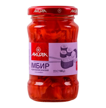 Імбир маринований рожевий Akura с/б 180г