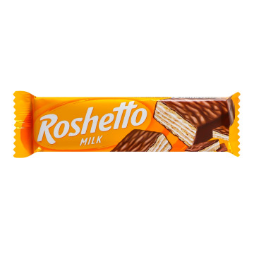 Вафлі глазуровані Milk Roshetto Roshen м/у 34г