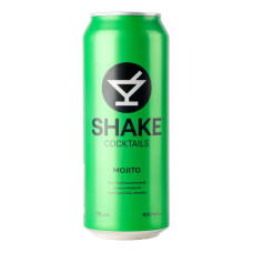 Напій слабоалкогольний 500мл 7% сильногазований Мохіто Cocktails Shake з/б