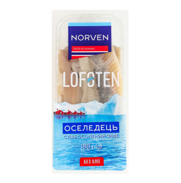 Оселедець філе без олії Lofoten Norven сл/с лоток 180г