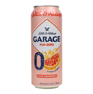 Пиво спеціальне 500мл безалкогольне пастеризоване Taste Grapefruit Fun Zero №0 Seth&Riley's Garage з/б