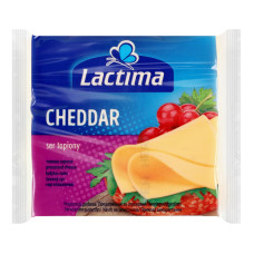 Сир плавлений 36.2% скибочки Cheddar Lactima м/у 8х16.25г