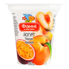 Йогурт 1.5% Персик-маракуя Фанні ст 240г
