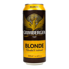 Пиво спеціальне 500мл 6.7% світле пастеризоване Blonde Grimbergen з/б