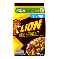 Сніданок сухий з вітамінами та мінеральними речовинами Карамель і шоколад Lion м/у 210г Сніданок сухий з вітамінами та мінеральними речовинами Карамель і шоколад Lion м/у 210г