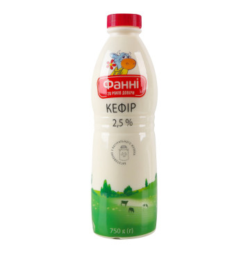 Кефір 2.5% Фанні п/пл 750г