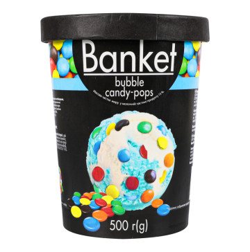 Морозиво 15% Bubble-candy-pops Banket відро 500г