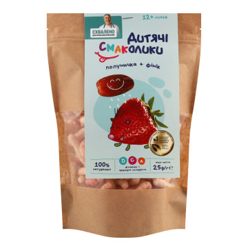 Сніданки сухі для дітей від 12міс з полуницею та фініком Мультизлаки Дитячі Смаколики д/п 25г