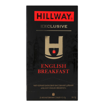 Чай чорний байховий дрібний English Breakfast Exclusive Hillway в/с к/у 25х2г