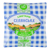 Сметана 10% Селянська м/у 350г