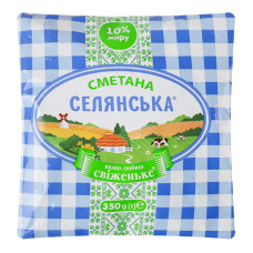 Сметана 10% Селянська м/у 350г