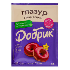 Глазур з агар-агаром зі смаком вишні рожева Добрик м/у 100г