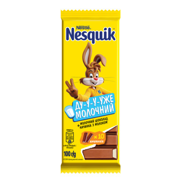 Шоколад молочний з начинкою з молоком Nesquik м/у 100г