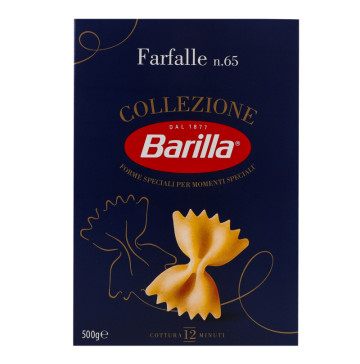 Вироби макаронні з твердих сортів пшениці Farfalle №65 Barilla к/у 500г
