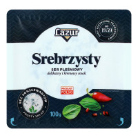 Сир 50% з пліснявою Сріблястий Lazur лоток 100г