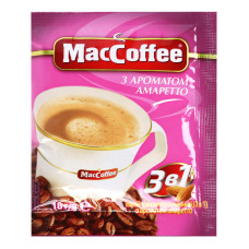 Напій кавовий розчинний з ароматом амаретто MacCoffee 3в1 м/у 18г