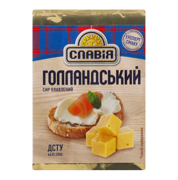 Сир плавлений 38% скибковий Голландський Славія м/у 70г