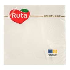 Серветки паперові 2-х шарові білі 235х235мм Golden line Ruta 40шт