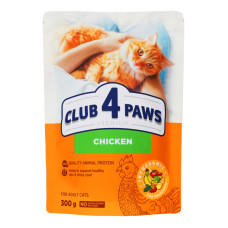 Корм сухий повнораціонний для дорослих котів Курка Premium Club 4 Paws д/п 300г