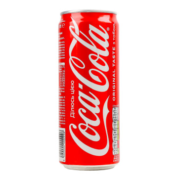 Напій безалкогольний сильногазований на ароматизаторах Coca-Cola з/б 330мл