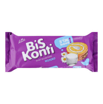 Рулет бісквітний Молоко BiSKonti м/у 150г