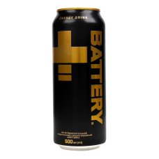 Напій енергетичний безалкогольний сильногазований Battery з/б 500мл