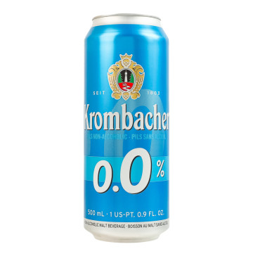 Пиво 0.5л 0% безалкогольне світле фільтроване пастеризоване Pils Krombacher з/б