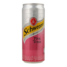 Напій безалкогольний сильногазований Pink Tonic Schweppes з/б 330мл