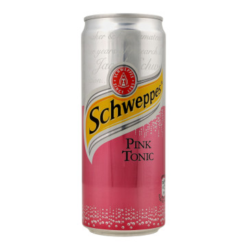 Напій безалкогольний сильногазований Pink Tonic Schweppes з/б 330мл