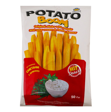 Палички оригінальні зі смаком картоплі та сметани з зеленню Original Potato boom м/у 50г