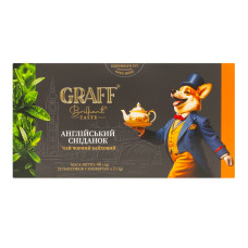 Чай чорний байховий Англійський сніданок Graff к/у 20х2г