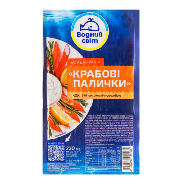 Палички крабові Океанічні Водний світ в/у охол 220г