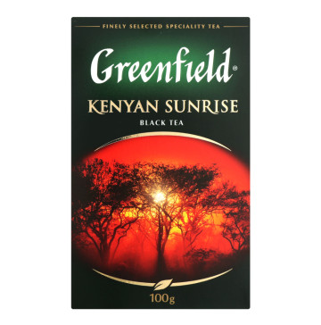 Чай чорний байховий листовий Kenyan Sunrise Greenfield к/у 100г