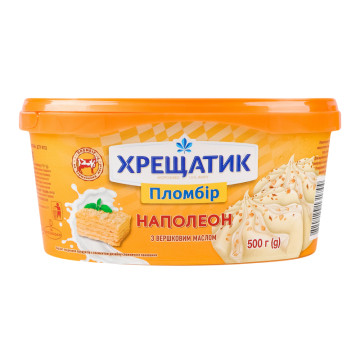 Морозиво 15% пломбір Наполеон Хрещатик п/у 500г
