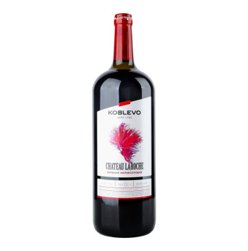 Вино 1.5л 9-12% червоне напівсолодке Chateau Laroche Koblevo пл