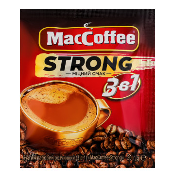 Напій кавовий розчинний 3в1 Міцний MacCoffee м/у 20г