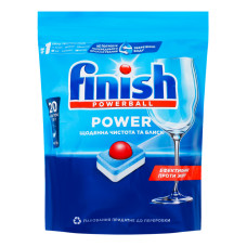 Засіб для миття посуду в посудомийних машинах у таблетках Power All in 1 Powerball Finish 20шт
