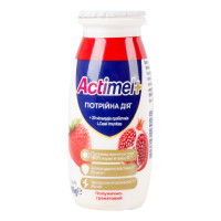 Продукт кисломолочний 1.4% Полунично-гранатовий Actimel+ п/пл 100г