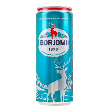 Вода мінеральна сильногазована Borjomi з/б 330мл