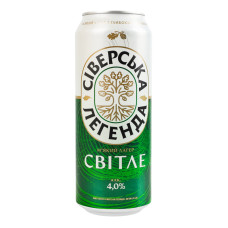 Пиво 0.5л 4% світле пастеризоване Сіверська легенда з/б