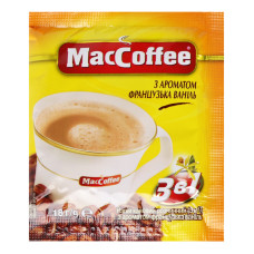 Напій кавовий розчинний з ароматом французька ваніль MacCoffee 3в1 м/у 18г