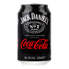 Напій слабоалкогольний 330мл 5% Tennessee Whiskey Jack Daniel's&Coca-Cola з/б