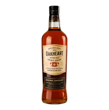 Напій лікеро-горілчаний 0.7л 35% на основі рому Oakheart Original Bacardi пл