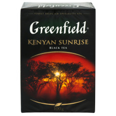 Чай чорний байховий листовий Kenyan Sunrise Greenfield к/у 100г