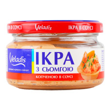 Ікра атлантичних риб з сьомгою копченою в соусі Veladis c/б 160г
