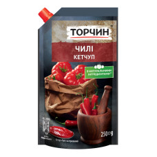 Кетчуп пастеризований Чилі Торчин д/п 250г Кетчуп пастеризований Чилі Торчин д/п 250г
