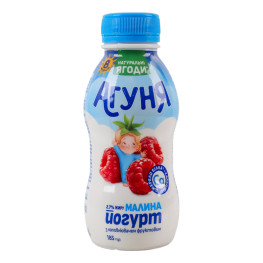 Йогурт 2.7% для дітей від 8міс з наповнювачем фруктовим Малина Агуня п/пл 185г